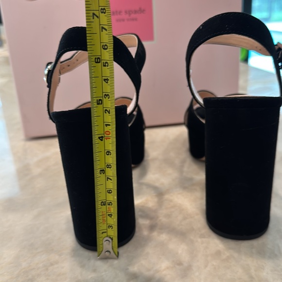 Kate Spade Black Suede Platform Sandals 9 - Picture 6 of 13